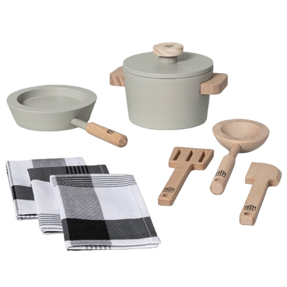 Hearth and Hand Wood Cook Set Toy Kids